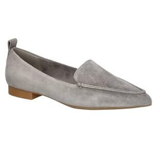 Bella Vita Women's Alessi Pointed Toe Flats in Grey Suede  NEW Size 8W
